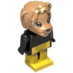 Fabuland Figure, Lionel Lion / Black
