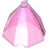 Lego Minidoll Skirt, Full, Octagonal, No Feet / Opal Trans-Dark Pink