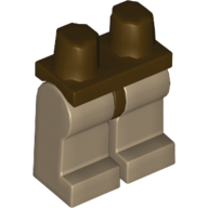Lego Hips and Dark Tan Legs / Dark Brown