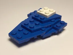 blue micro resurgent class destroyer with stand
