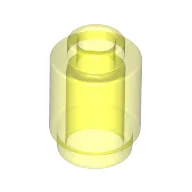 Brick Round 1 x 1 Open Stud / Trans-Neon Green