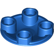 Lego Plate Round 2 x 2 with Rounded Bottom [Boat Stud] / Blue