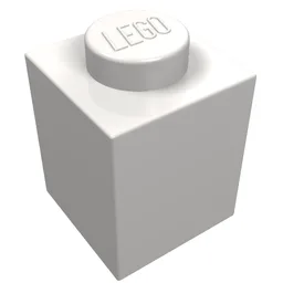 Brick 1 x 1 / Very Light Bluish Gray