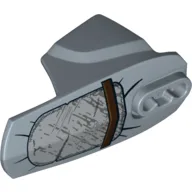 Large Figure Limb Cover, Size 6, Armor with Ball Joint Socket with Metal Plate and Brown Strap Print / Sand Blue