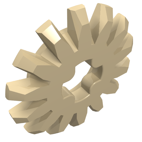 Lego Technic Gear 14 Tooth Bevel / Tan