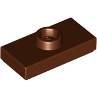 Lego Plate Special 1 x 2 with 1 Stud with Groove (Jumper) / Reddish Brown