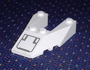 Lego Wedge 6 x 4 Cutout with Stud Notches with Panel Pattern (Sticker) - Set 7700