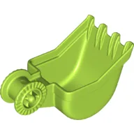 Duplo Digger Bucket - Small with Locking Ring - 4 teeth / Lime