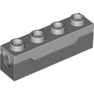 Launcher, Brick Special 1 x 4 Spring Shooter with Light Bluish Gray Top / Dark Bluish Gray