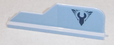 Lego Tail 8 x 1 with Stepped Fin with StarScavenger Logo Pattern Model Left Side (Sticker) - Set 75147