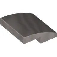 Brick Curved 2 x 2 x 2/3 / Flat Silver