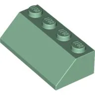 Brick Sloped 45° 2 x 4 / Sand Green