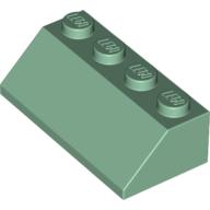 Lego Brick Sloped 45° 2 x 4 / Sand Green