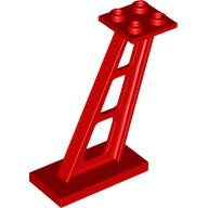 Lego Support 2 x 4 x 5 Stanchion Inclined [5mm wide posts] / Red