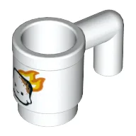 Equipment Cup / Mug with Marshmallow with Flames/Fire Print