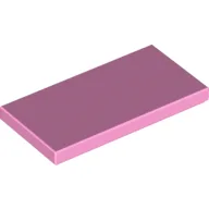 Tile 2 x 4 with Groove / Bright Pink