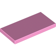 Lego Tile 2 x 4 with Groove / Bright Pink