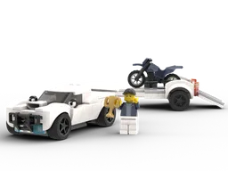 Car with Dirt Bike Trailer