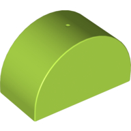 Lego Duplo Brick 2 x 4 x 2 Curved Top / Lime