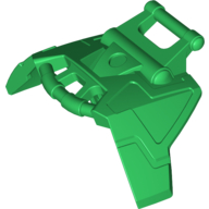 Lego Large Figure Chest Cover, Armour with Angled Bar on Top and Straight Bar on Bottom / Bright Green