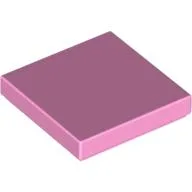 Tile 2 x 2 with Groove / Bright Pink