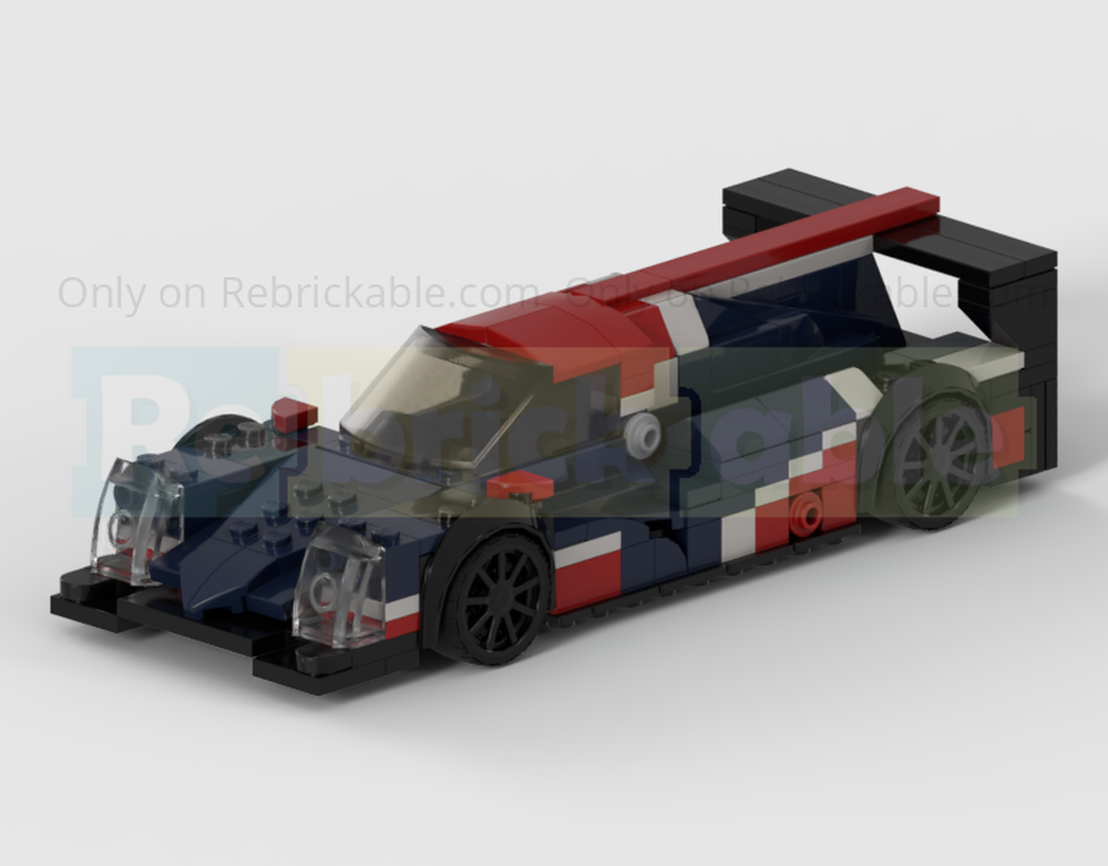 Lego United Autosports LMP2 Oreca 07 Racing Car - Speed Champions Scale - IMPROVED VERSION