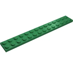 Plate 2 x 14 / Green