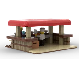 Minifig scale modular ramen shop
