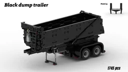 Black dump trailer
