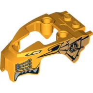 Fairing, Fly Wheel, Lion Shape with Fangs and Hoses Print / Bright Light Orange