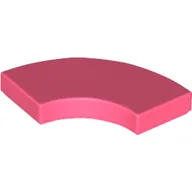 Tile 2 x 2 Curved, Macaroni / Coral