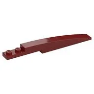 Brick Curved 10 x 1 [Symmetric Inside Ridges] / Dark Red