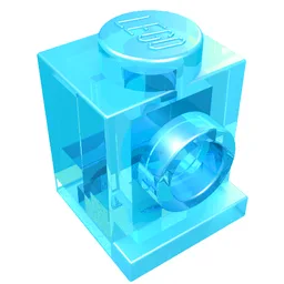 Brick Special 1 x 1 with Headlight / Trans-Light Blue