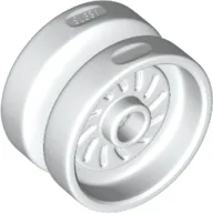 Wheel 18 x 12 with Axle Hole and Stud / White