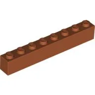 Brick 1 x 8 / Dark Orange