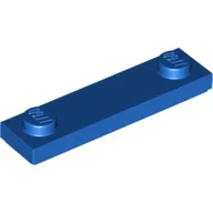 Plate Special 1 x 4 with 2 Studs with Groove [New Underside] / Blue