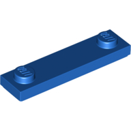 Lego Plate Special 1 x 4 with 2 Studs with Groove [New Underside] / Blue
