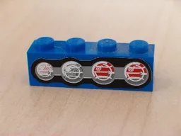 Brick 1 x 4 with Four Truck Taillights Right Pattern (Sticker) - Set 8462