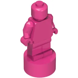 Minifig Trophy Statuette / Dark Pink