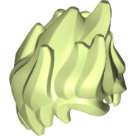 Lego Hair Tousled and Spiked Up Very High / Yellowish Green