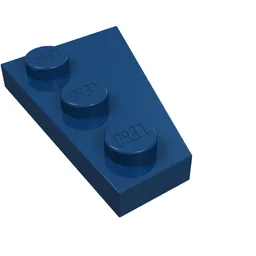 Wedge Plate 3 x 2 Left / Dark Blue