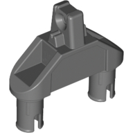 Lego Hinge 1 x 3 Triangle with Two Pins, 1 Locking Finger, Round Pin Holes / Dark Bluish Gray