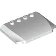 Brick Wedged, Curved Triple 4 x 6 x 2/3 with 4 Studs / White