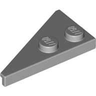 Lego Wedge Plate 2 x 4 27° Right / Light Bluish Gray