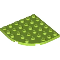 Plate Round Corner 6 x 6 / Lime