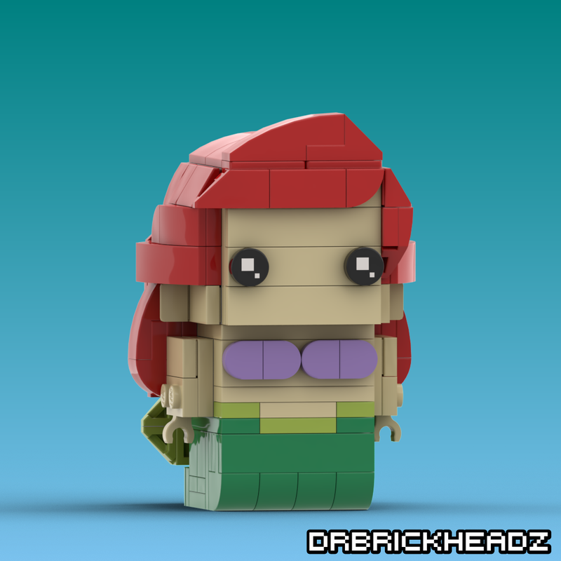 Lego Ariel (The Little Mermaid 1989) Custom Brickheadz
