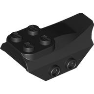 Lego Brick Special 2 x 5 with Slope, Studs on Side / Black