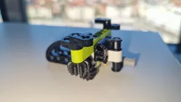 Drone with working propellers