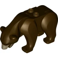 Animal, Bear with 2 Studs on Back and Dark Tan Muzzle Print / Dark Brown