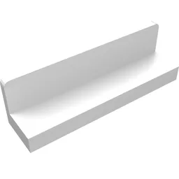 Panel 1 x 4 x 1 with Rounded Corners [Thin Wall] / White